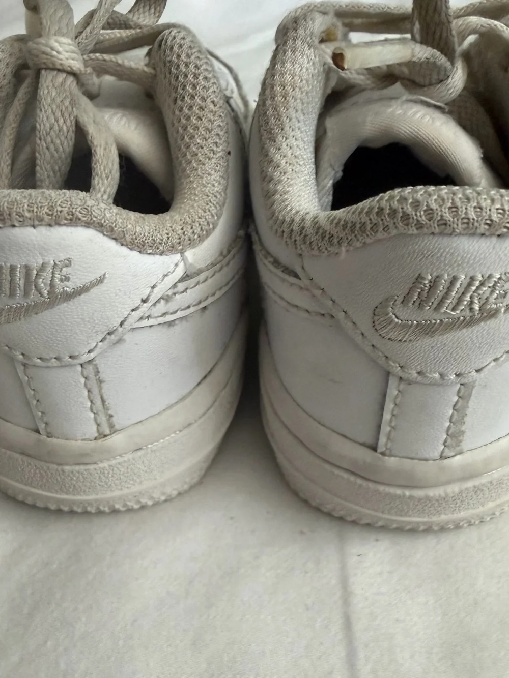 Nike Kids White and Gray Low-Top Sneakers